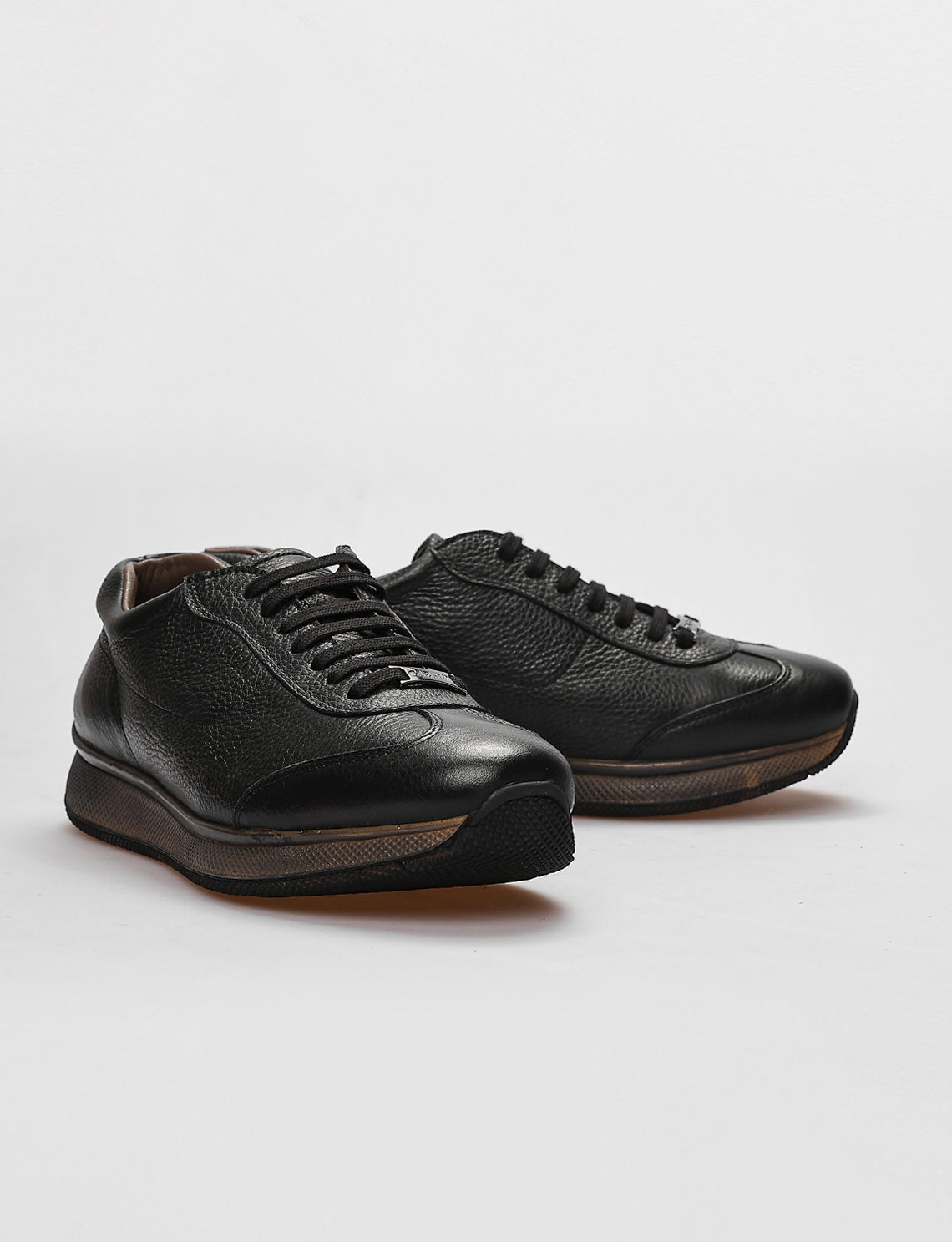 Cabani 492M747 Erkek %100 Hakiki Deri Günlük Ayakkabı 432 Siyah Geyik