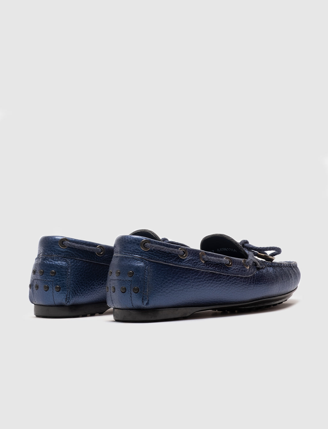 Women Navy Blue Genuine Leather Loafers