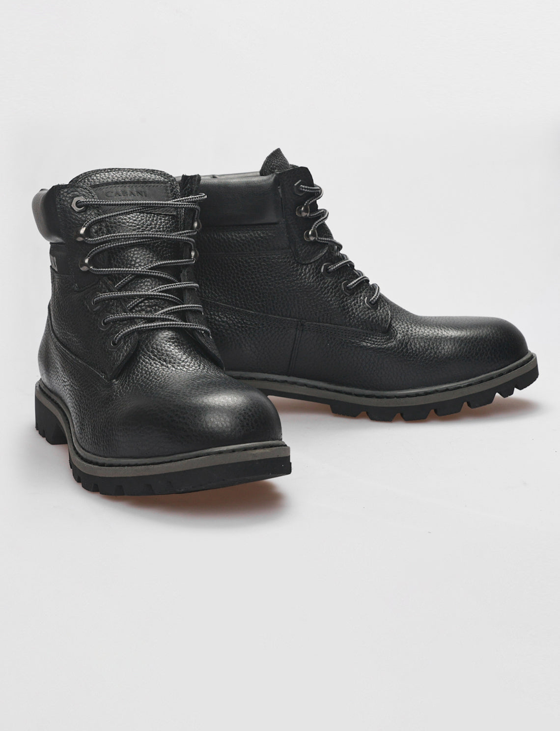 Cabani 373H763 Erkek %100 Hakiki Deri Klasik Bot 426 Siyah Kırma