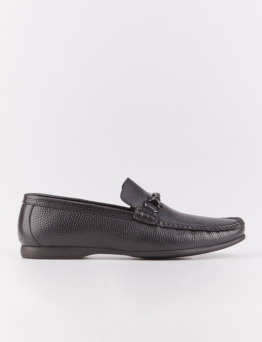 Genuine Leather Black Men Loafers