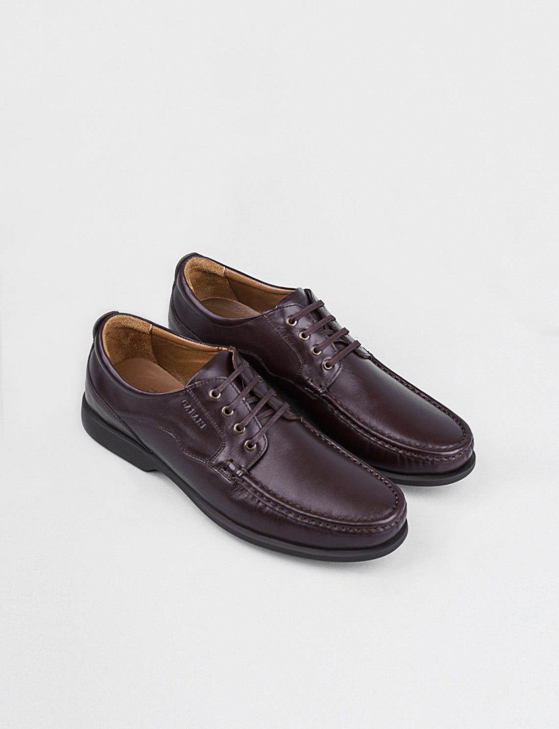 Men Brown Genuine Leather Lace Up Front Casual Shoes