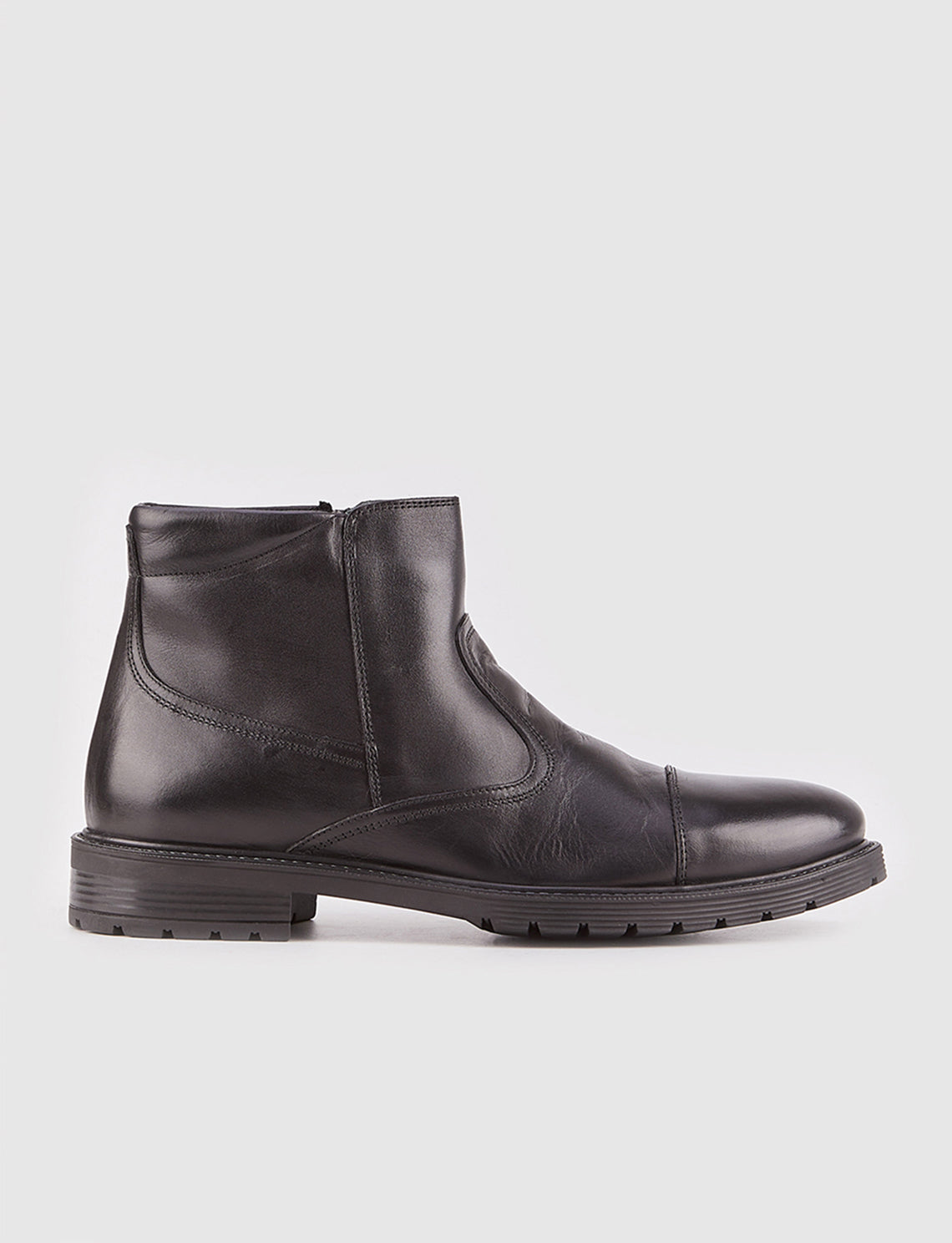 Cabani 230E1514 Erkek %100 Hakiki Deri Loafer Bot 017 Siyah Antik-Siyah Geyik