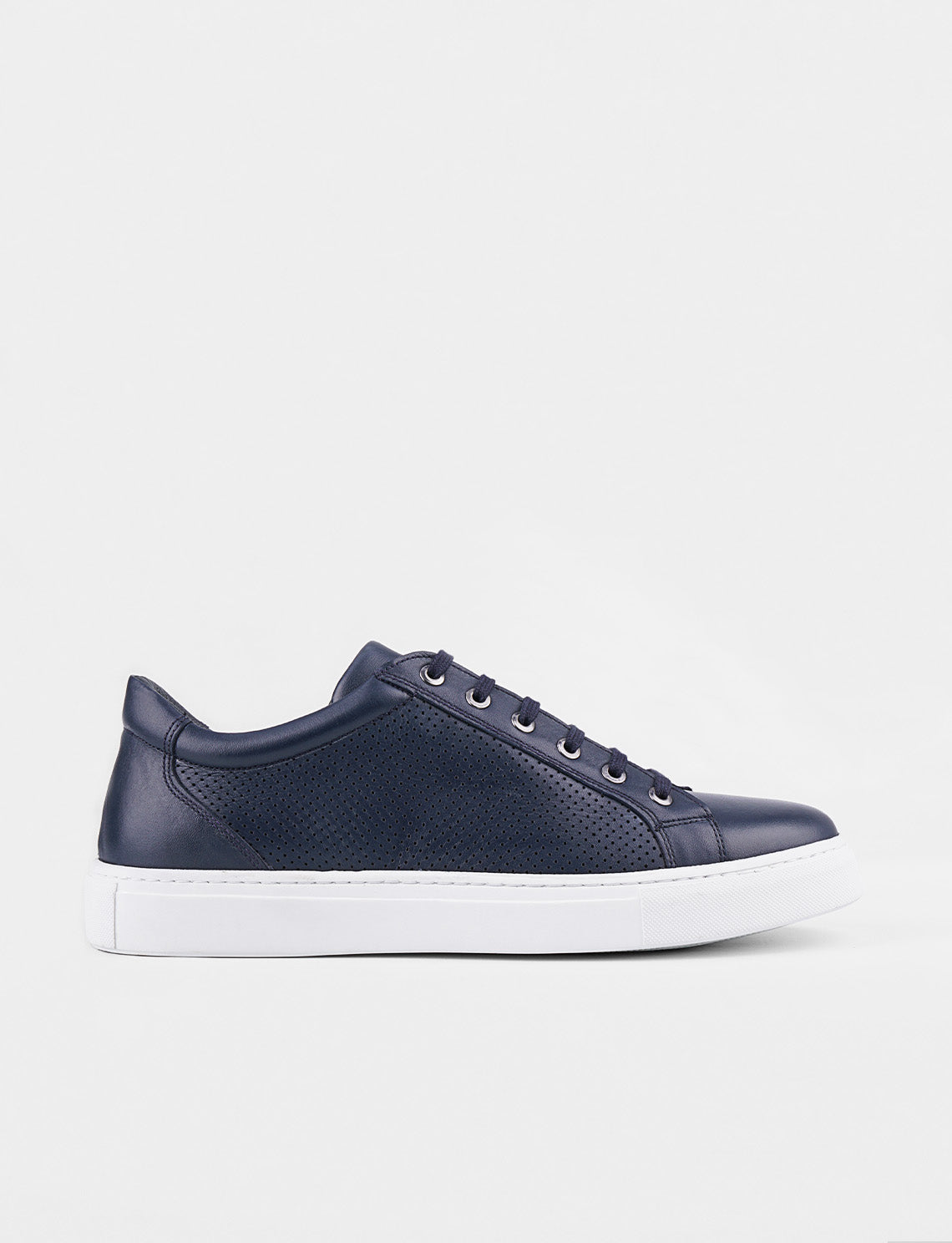 Cabani 518M995B Erkek %100 Hakiki Deri Sneaker Ayakkabı Lacivert