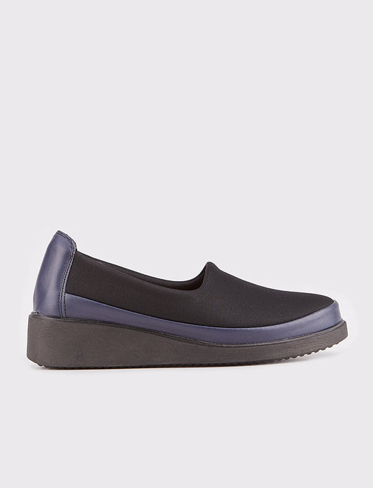 Women Navy Blue Slip On Casual Shoes
