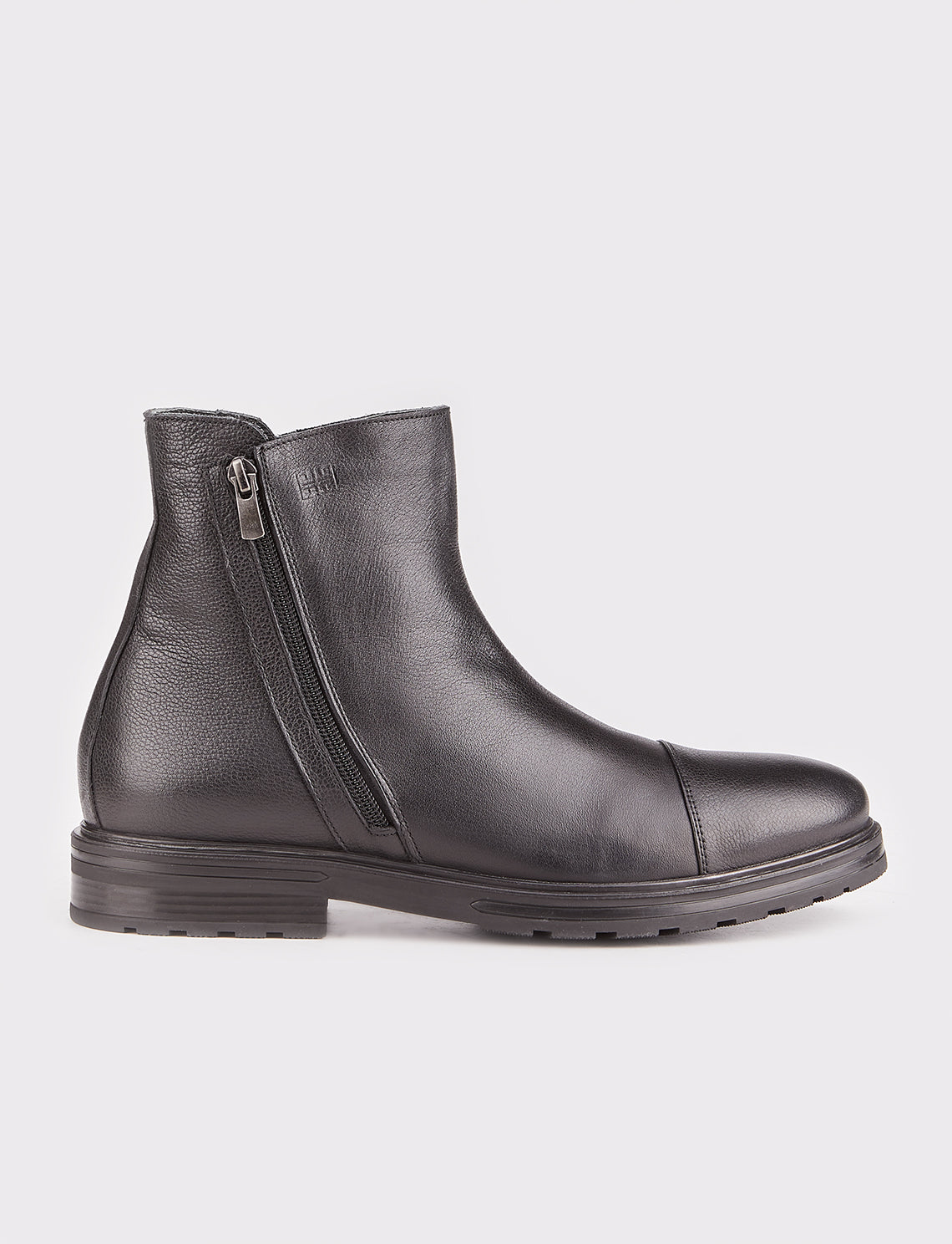 Cabani 546E1572 Erkek %100 Hakiki Deri Loafer Bot 464 Siyah Ufak Kırma