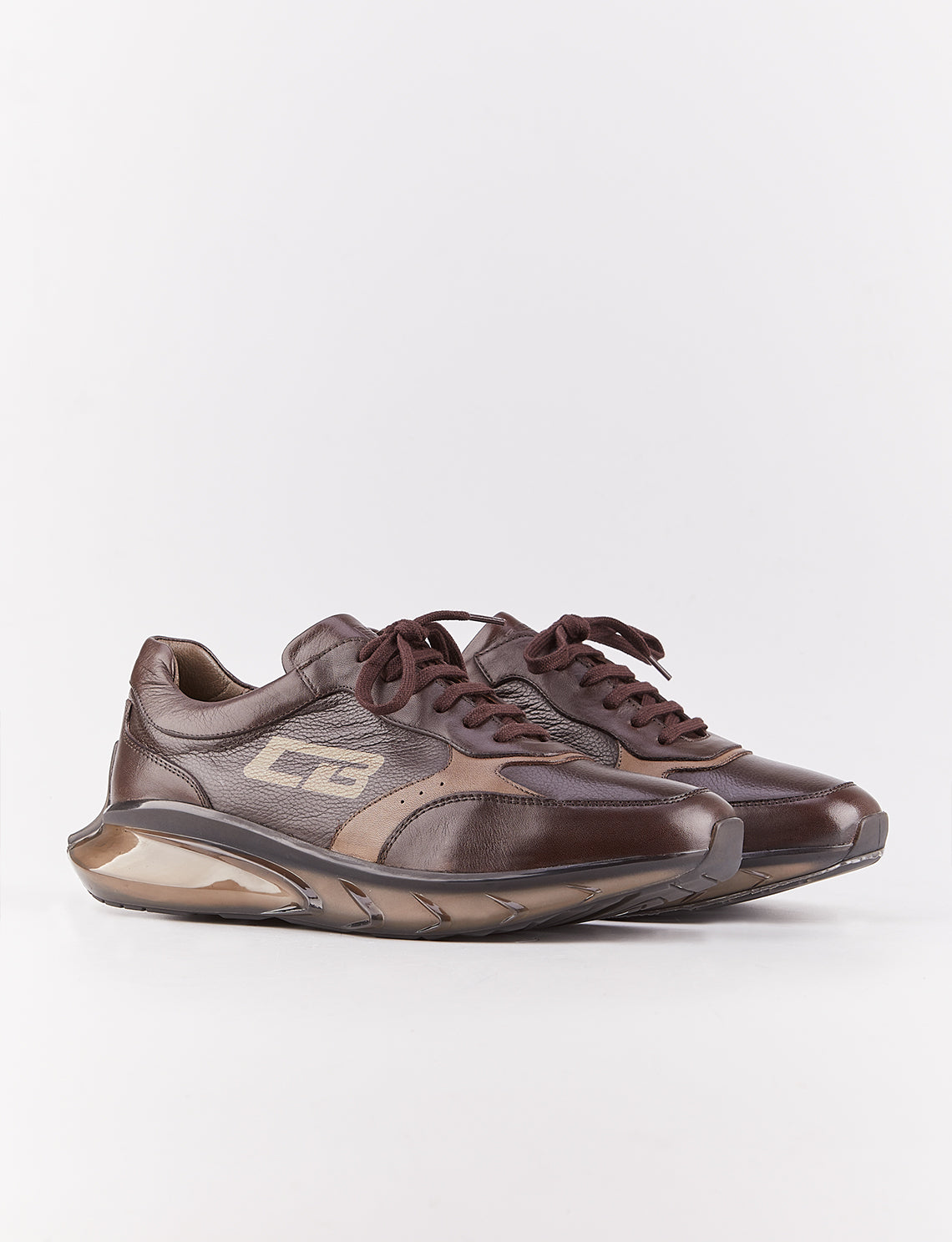 Cabani 552M1589 Erkek %100 Hakiki Deri Sneaker Ayakkabı 1171 Kahve Napa -Kahve ince kırma-Açık Kahve