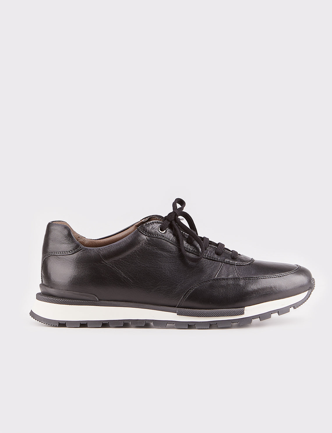 Cabani 460M1585 Erkek %100 Hakiki Deri Sneaker Ayakkabı 400 Siyah Napa