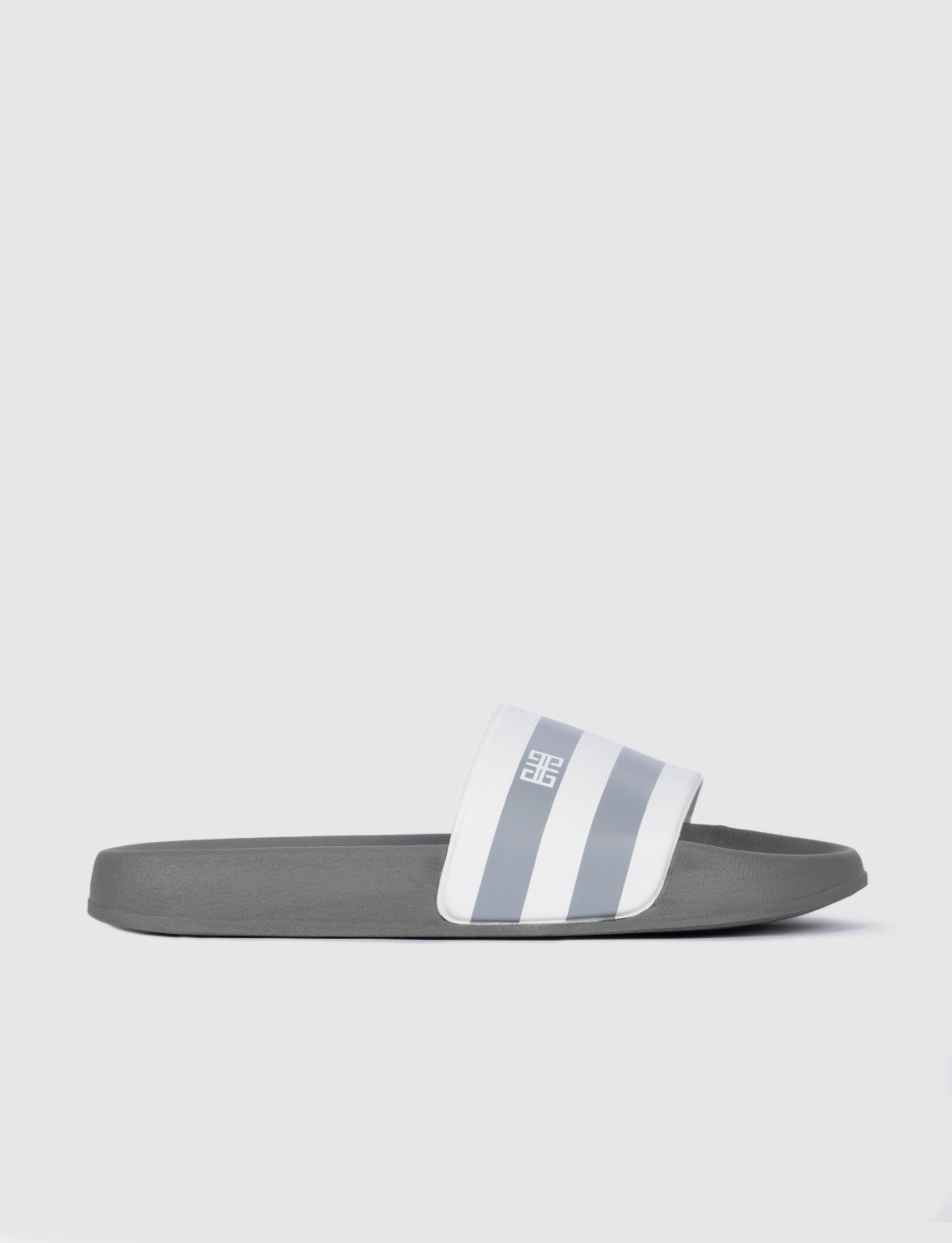 Cabani CBN-12 Erkek PU Plaj Terlik Beyaz -Gri