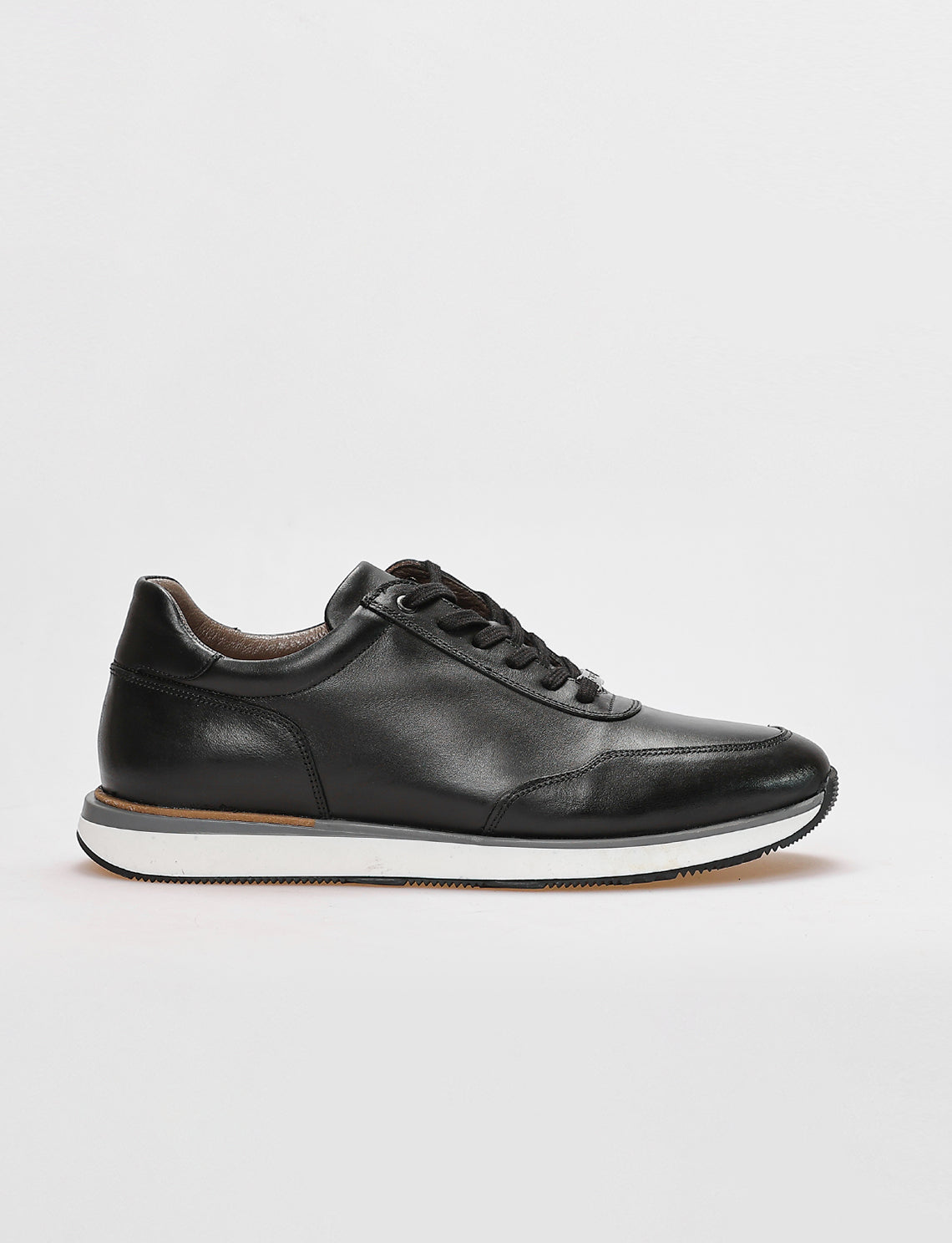 Cabani 570C1510 Erkek %100 Hakiki Deri Sneaker Ayakkabı Siyah