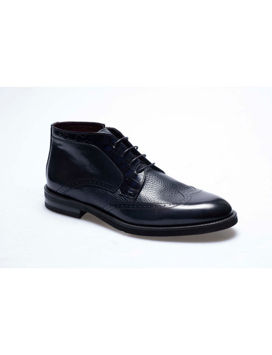 Men  Black   Genuine Leather Classic Shoes