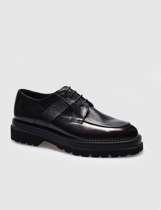 Men Black  Genuine Leather Classic Shoes