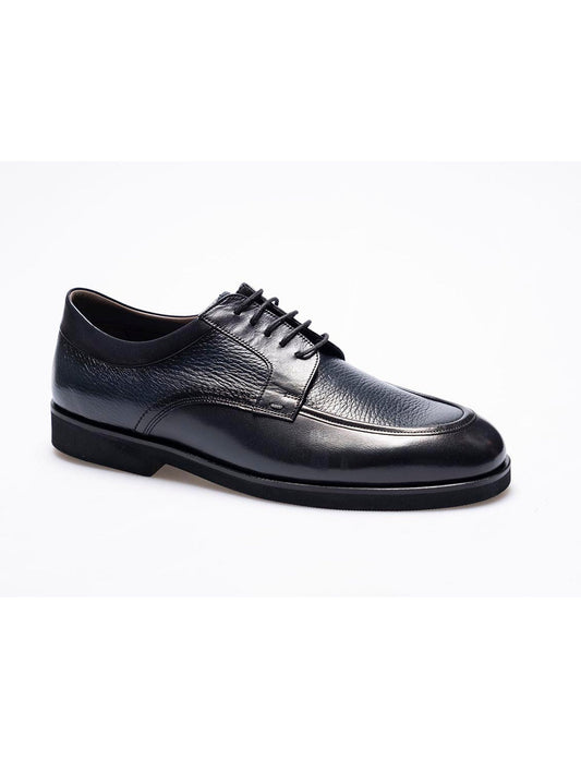 Men   Navy Blue Genuine Leather Classic Shoes