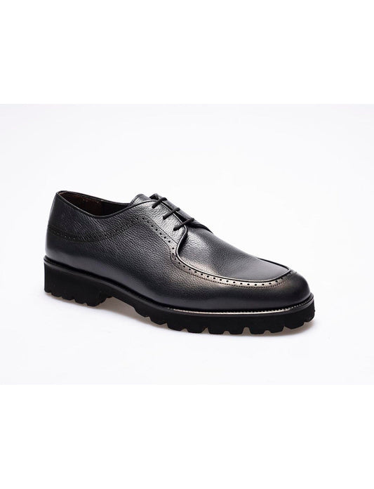 Genuine Leather Navy Blue Men Classic Shoes
