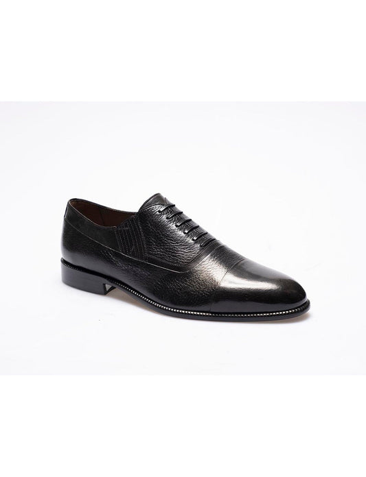 Men   Black Genuine Leather Classic Shoes