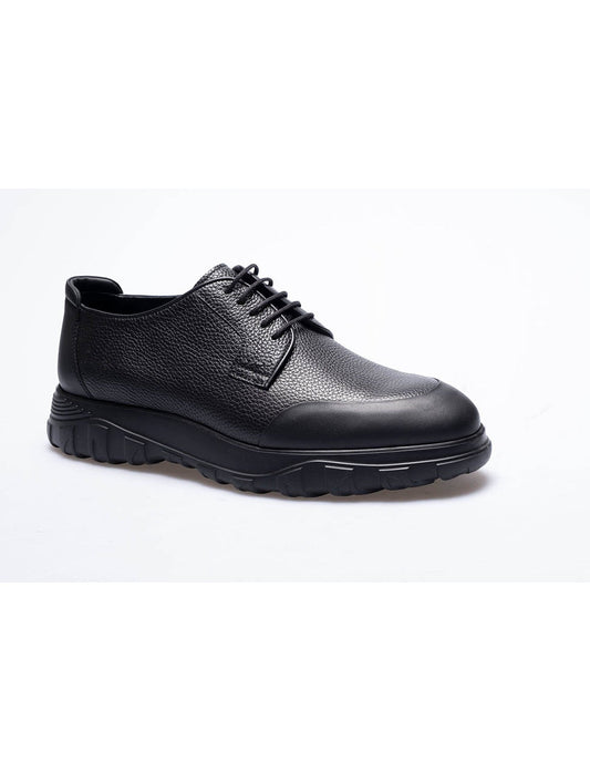 Men  Black  Genuine Leather Classic Shoes