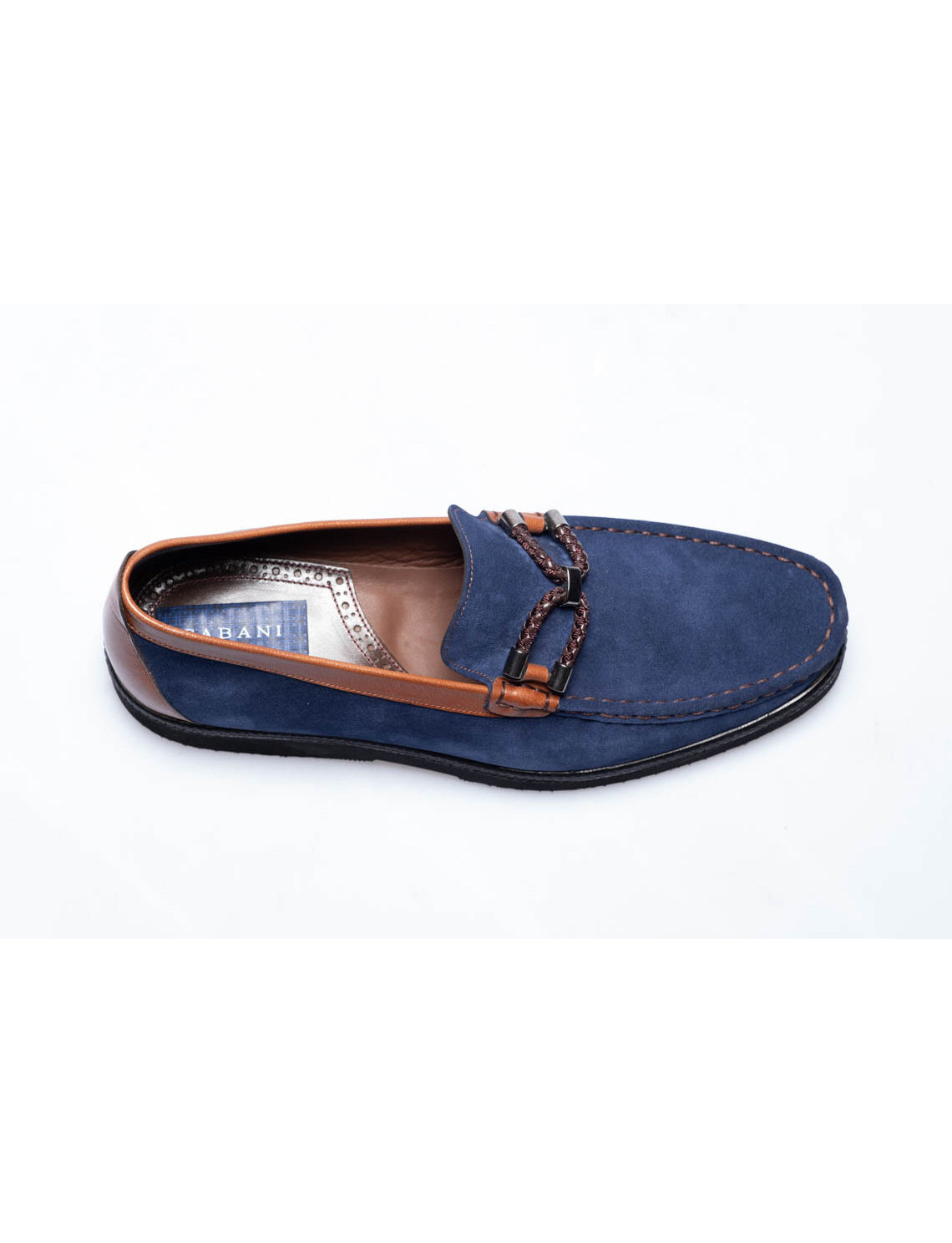 Men Navy Blue  Genuine Leather Classic Shoes