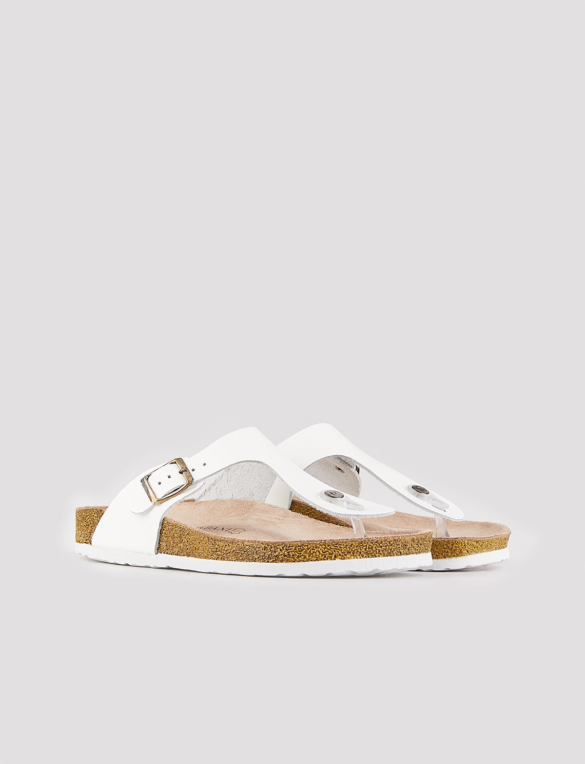 Cabani 001KD Erkek %100 Hakiki Deri Parmak Arası Terlik Beyaz