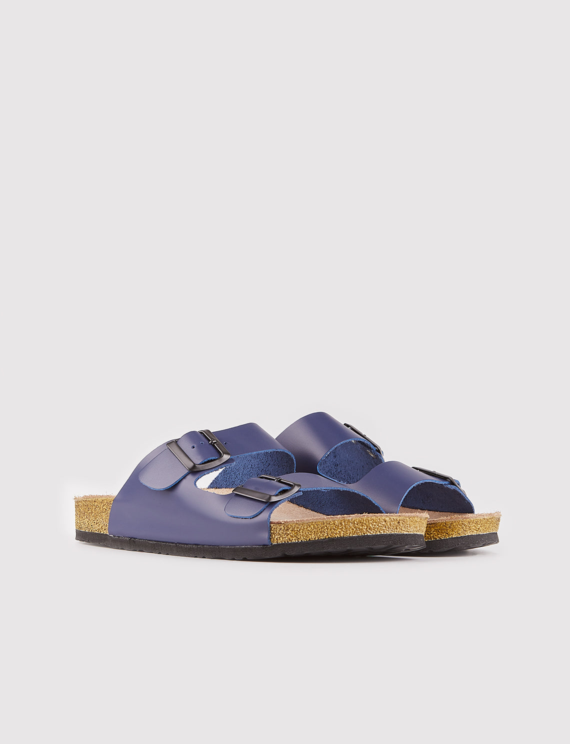 Cabani 002KD Erkek %100 Hakiki Deri Günlük Terlik Lacivert