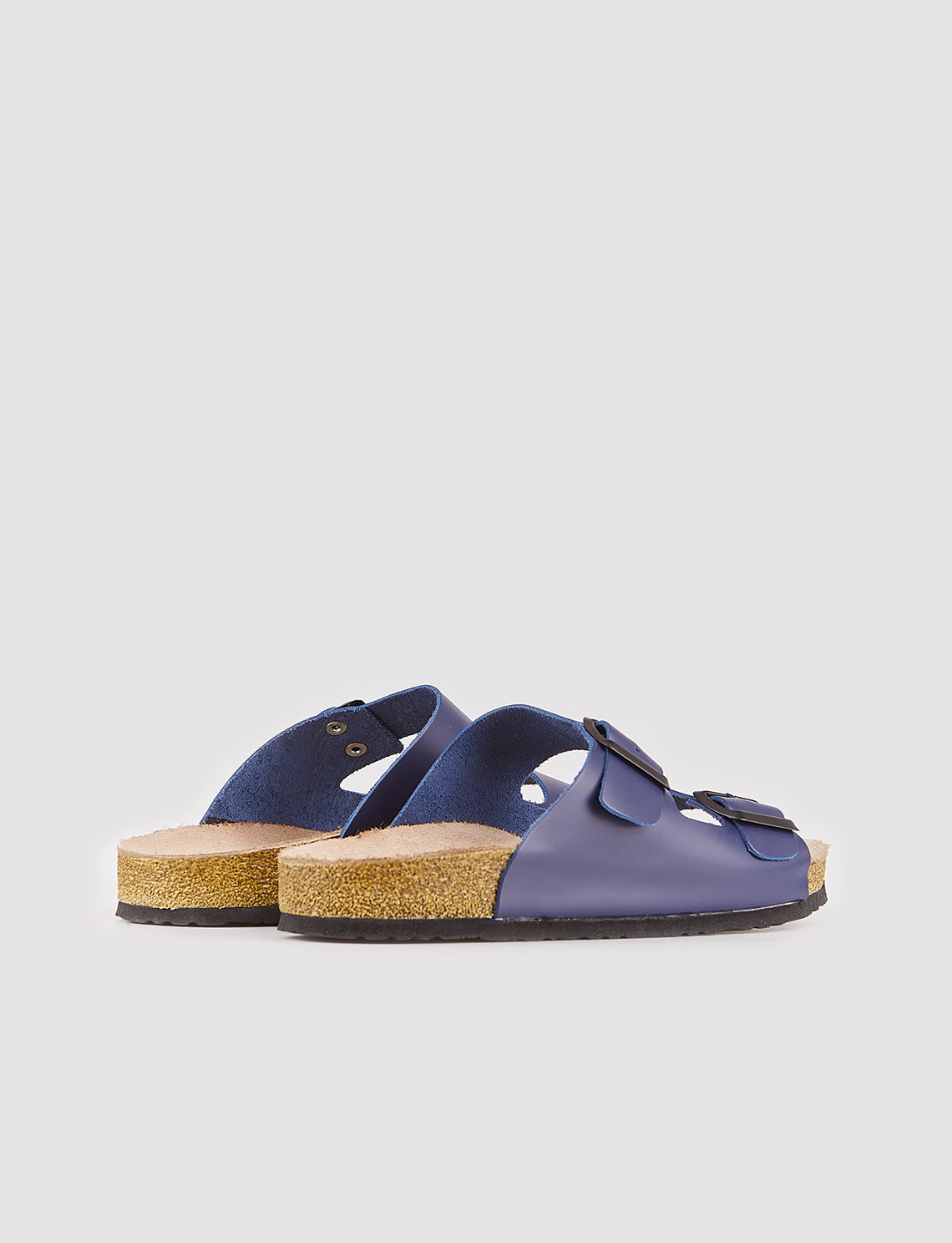 Cabani 002KD Erkek %100 Hakiki Deri Günlük Terlik Lacivert