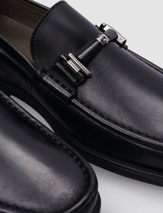 Cabani 466M1297 Erkek %100 Hakiki Deri loafer & makosen Siyah