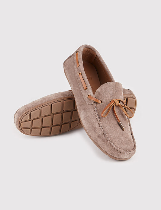 Cabani 010M492 Erkek Süet Hakiki Deri loafer & makosen Vizon