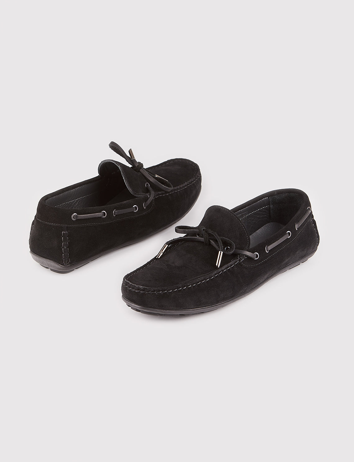 Cabani 010M492 Erkek Süet Hakiki Deri loafer & makosen Siyah