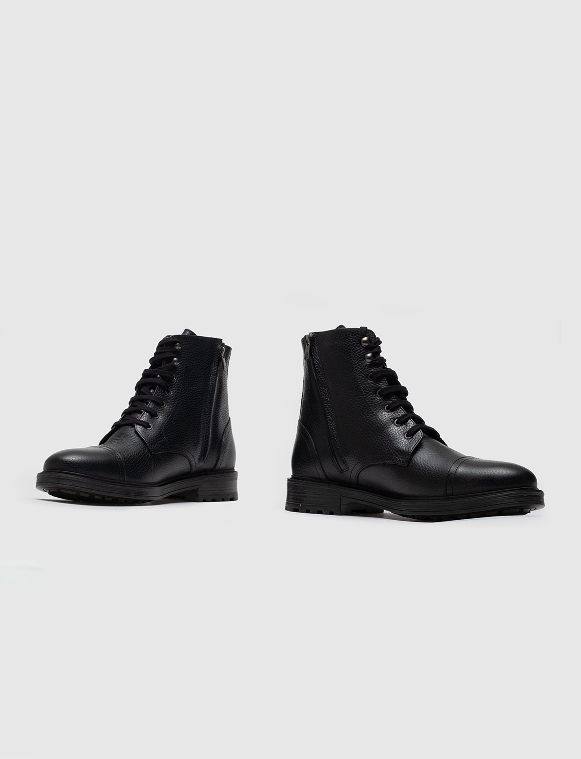 Cabani 485E748 Erkek %100 Hakiki Deri Günlük Bot 426 Siyah Kırma