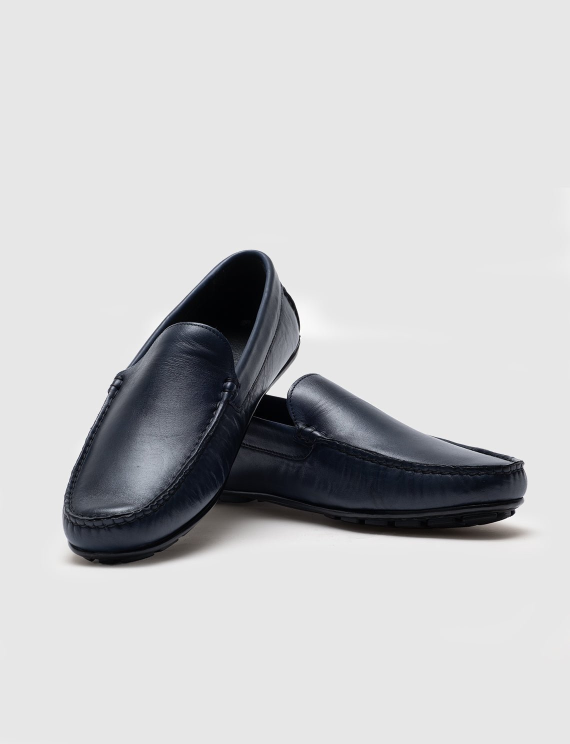 Cabani 010M150 Erkek %100 Hakiki Deri Loafer Ayakkabı 790 Lacivert Antik