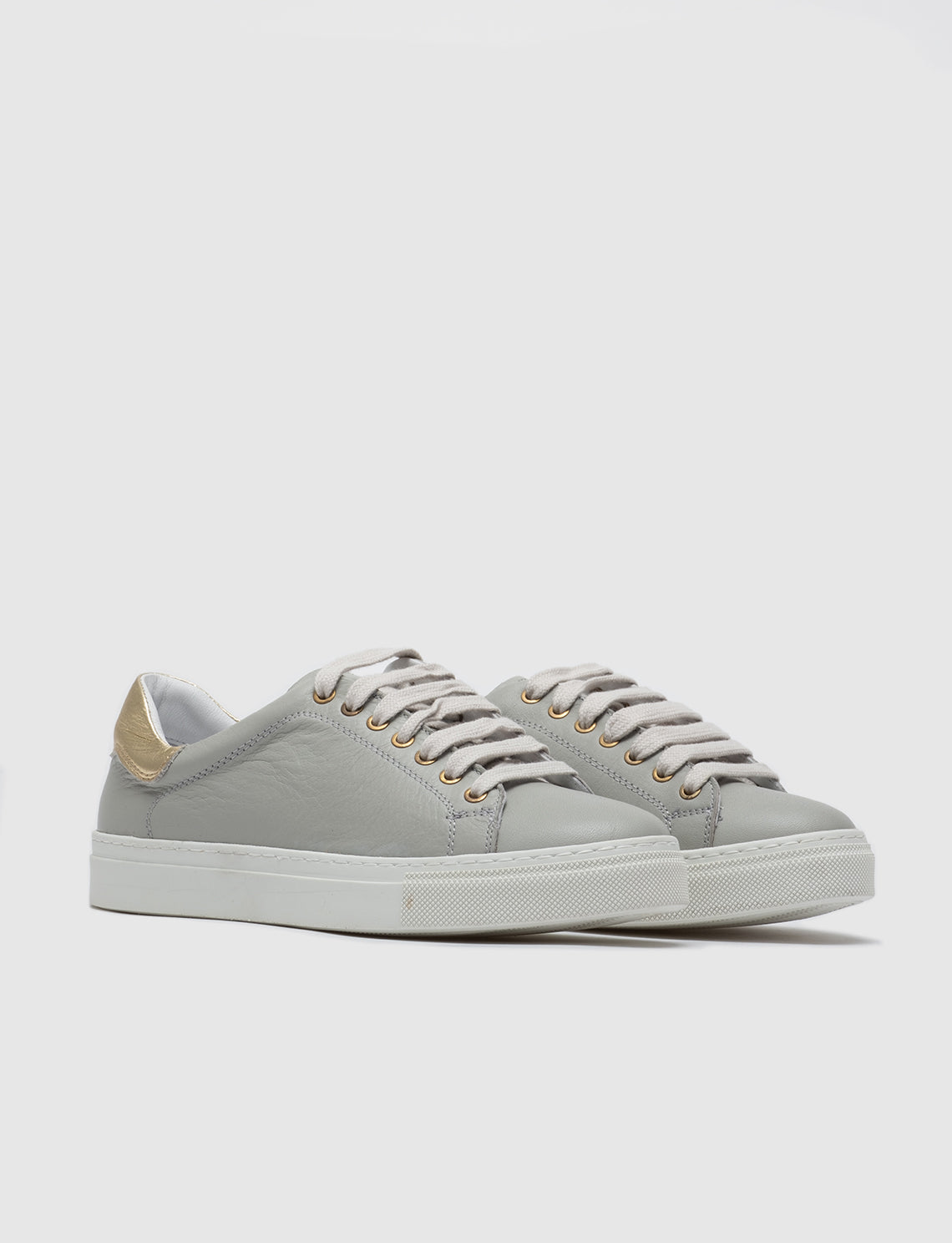 Cabani 136M1166 Kadın Rugan Hakiki Deri sneaker &spor 249 Vizon Antrasit - Gold-Kahve Rugan-Vizon Deri