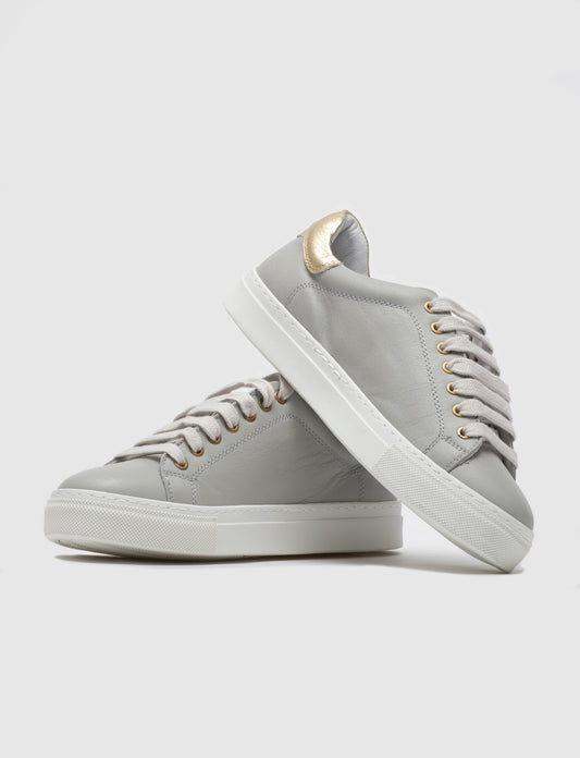 Cabani 136M1166 Kadın Rugan Hakiki Deri sneaker &spor 249 Vizon Antrasit - Gold-Kahve Rugan-Vizon Deri