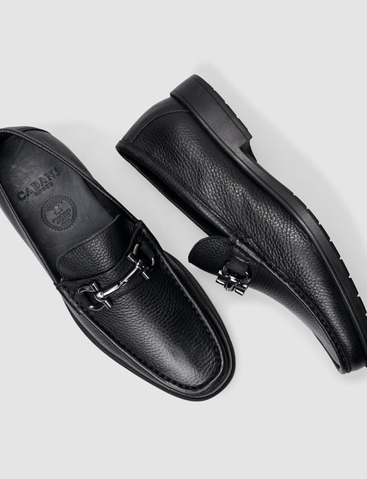 Cabani 466M1133 Erkek %100 Hakiki Deri loafer & makosen 432 Siyah Geyik