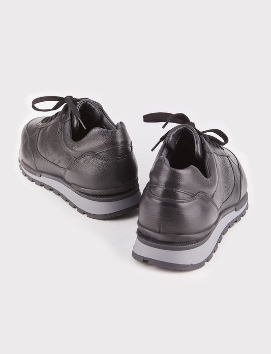 Cabani 460K548 Erkek %100 Hakiki Deri sneaker &spor Siyah