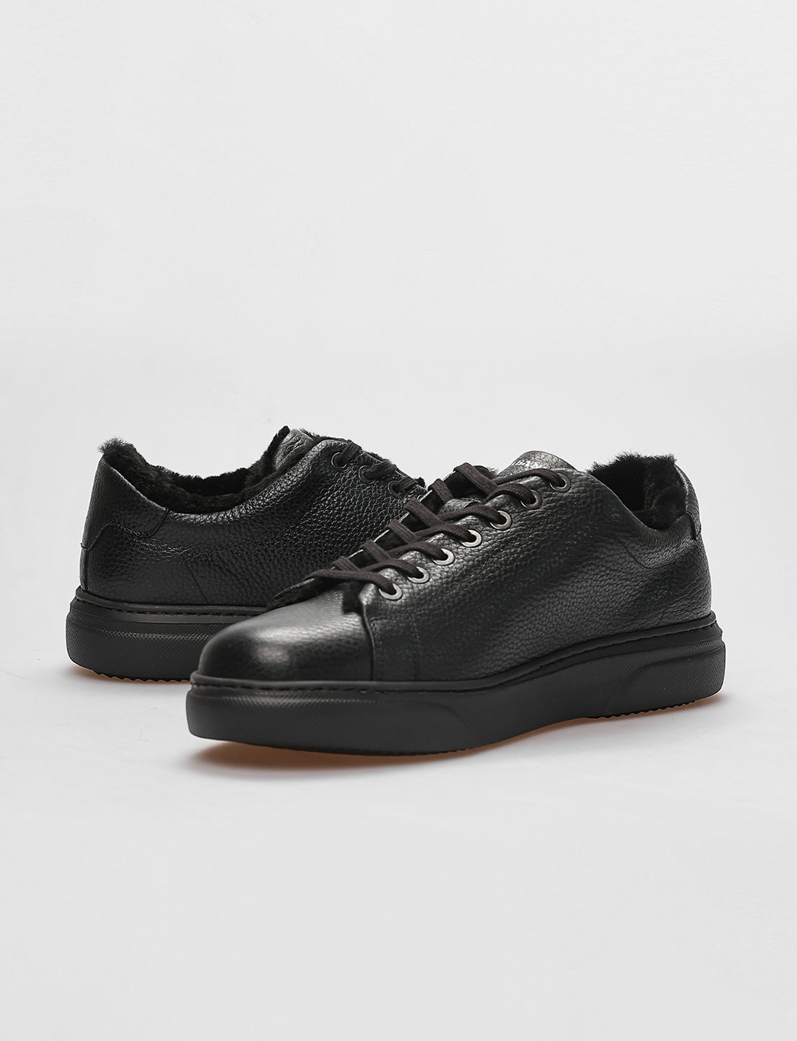 Cabani 162K1369 Erkek %100 Hakiki Deri sneaker &spor Siyah