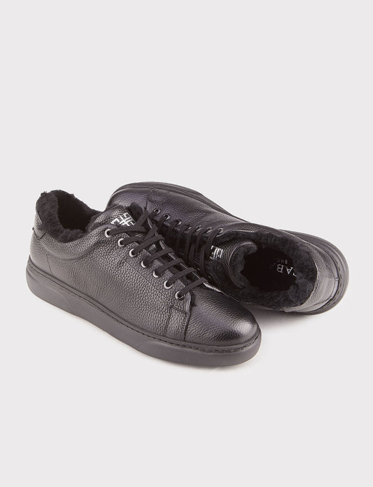 Cabani 162K1369 Erkek %100 Hakiki Deri sneaker &spor Siyah