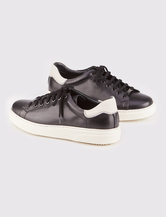 Cabani 162M1166 Erkek %100 Hakiki Deri sneaker &spor Siyah