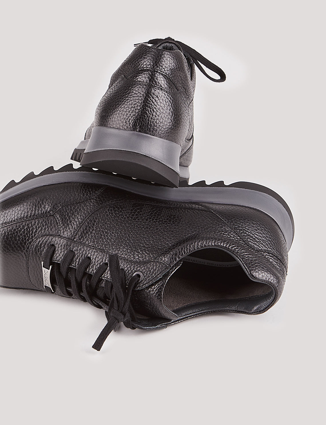 Cabani 435E548 Erkek %100 Hakiki Deri sneaker &spor 426 Siyah Kırma