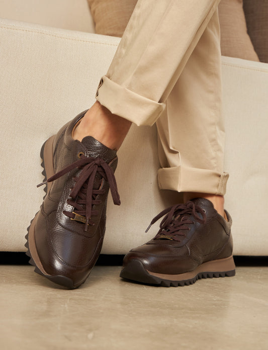 Cabani 435E548 Erkek %100 Hakiki Deri sneaker &spor Kahverengi