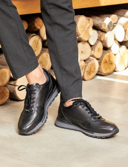 Cabani 460M548 Erkek %100 Hakiki Deri sneaker &spor Siyah