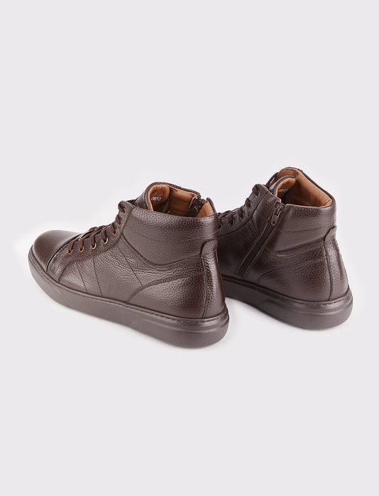 Cabani 162E523 Erkek %100 Hakiki Deri Günlük Bot Kahverengi