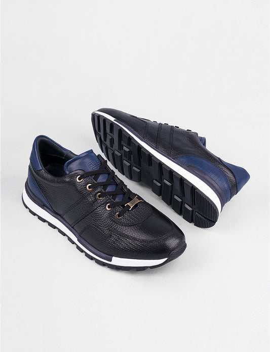Cabani 460M1301 Erkek %100 Hakiki Deri sneaker &spor Siyah
