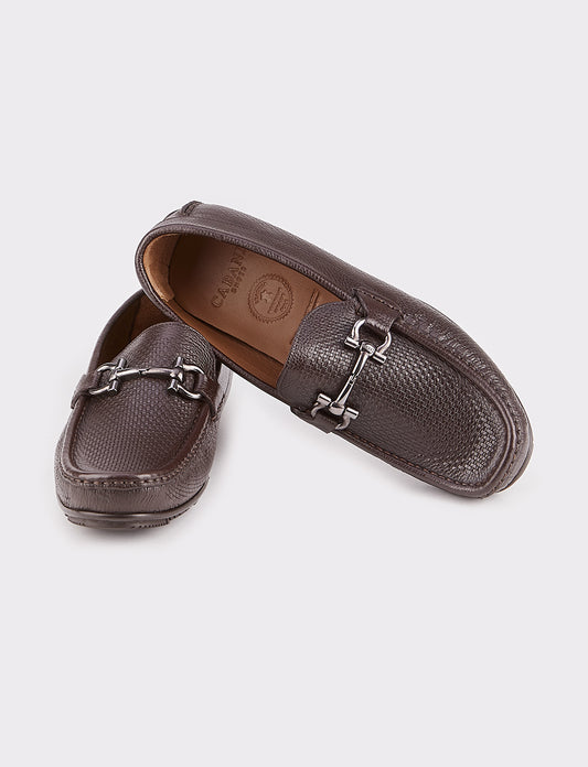 Cabani 296M823J Erkek %100 Hakiki Deri loafer & makosen 027 Kahve Ufak Kırma