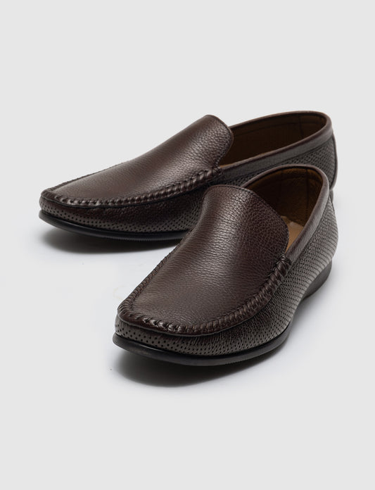 Cabani 167M058B Erkek %100 Hakiki Deri loafer & makosen 327 Kahve Kırma Floter