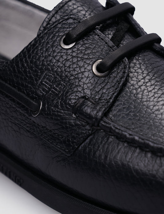 Cabani 052E102 Erkek %100 Hakiki Deri tekne boat  Siyah