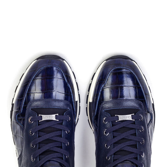 Cabani 460E1181 Erkek %100 Hakiki Deri sneaker &spor Lacivert