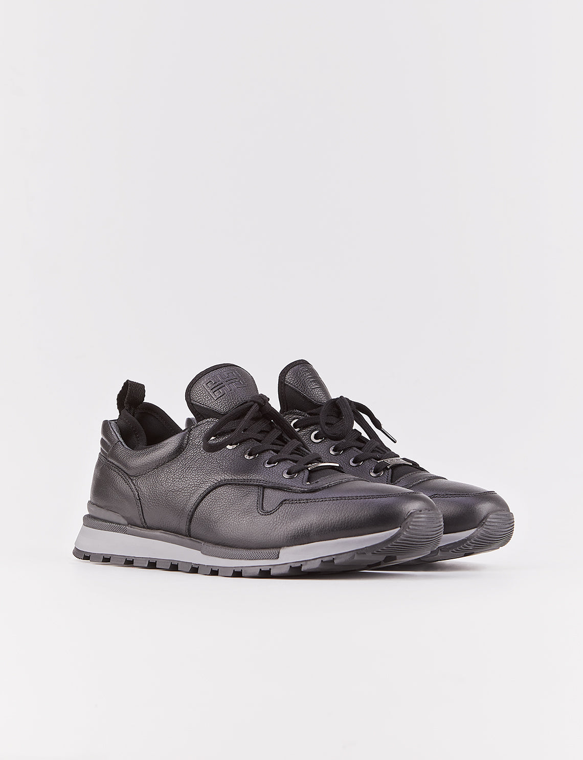 Cabani 460E1181 Erkek %100 Hakiki Deri sneaker &spor 464 Siyah Ufak Kırma