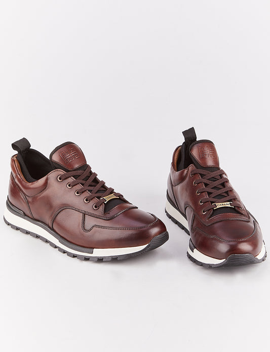 Cabani 460E1181 Erkek %100 Hakiki Deri sneaker &spor Kahverengi