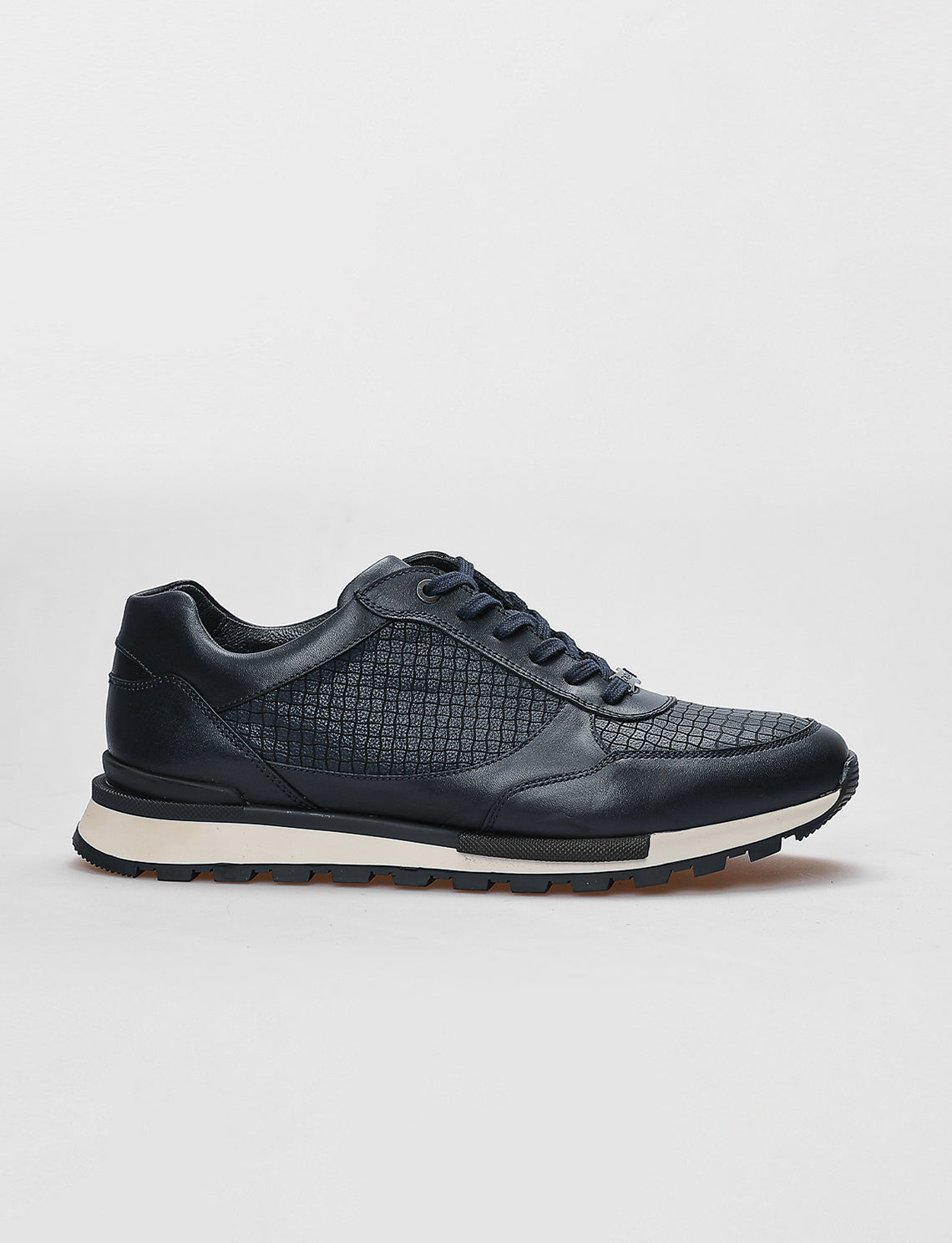 Cabani 460C548 Erkek %100 Hakiki Deri sneaker &spor 1016 Lacivert Napa-Lacivert ufak kroko