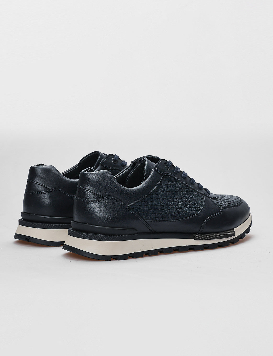 Cabani 460C548 Erkek %100 Hakiki Deri sneaker &spor 1016 Lacivert Napa-Lacivert ufak kroko
