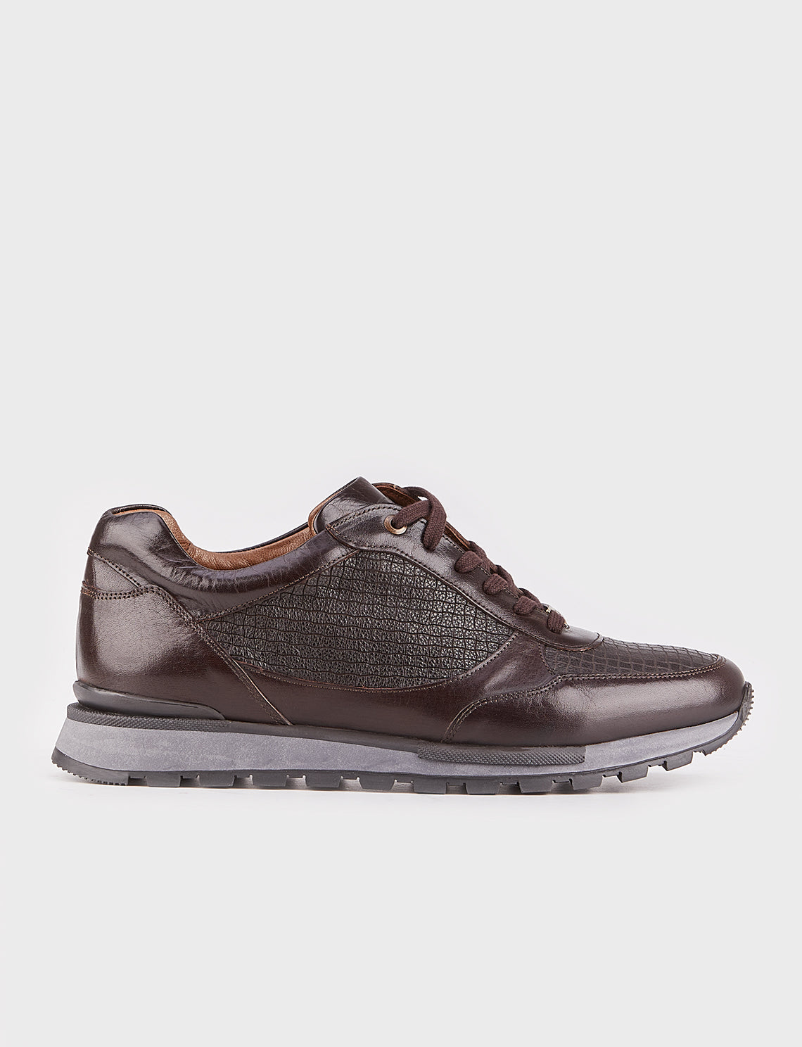 Cabani 460C548 Erkek  sneaker &spor 1017 Kahve Flap-Kahve ufuk kroko