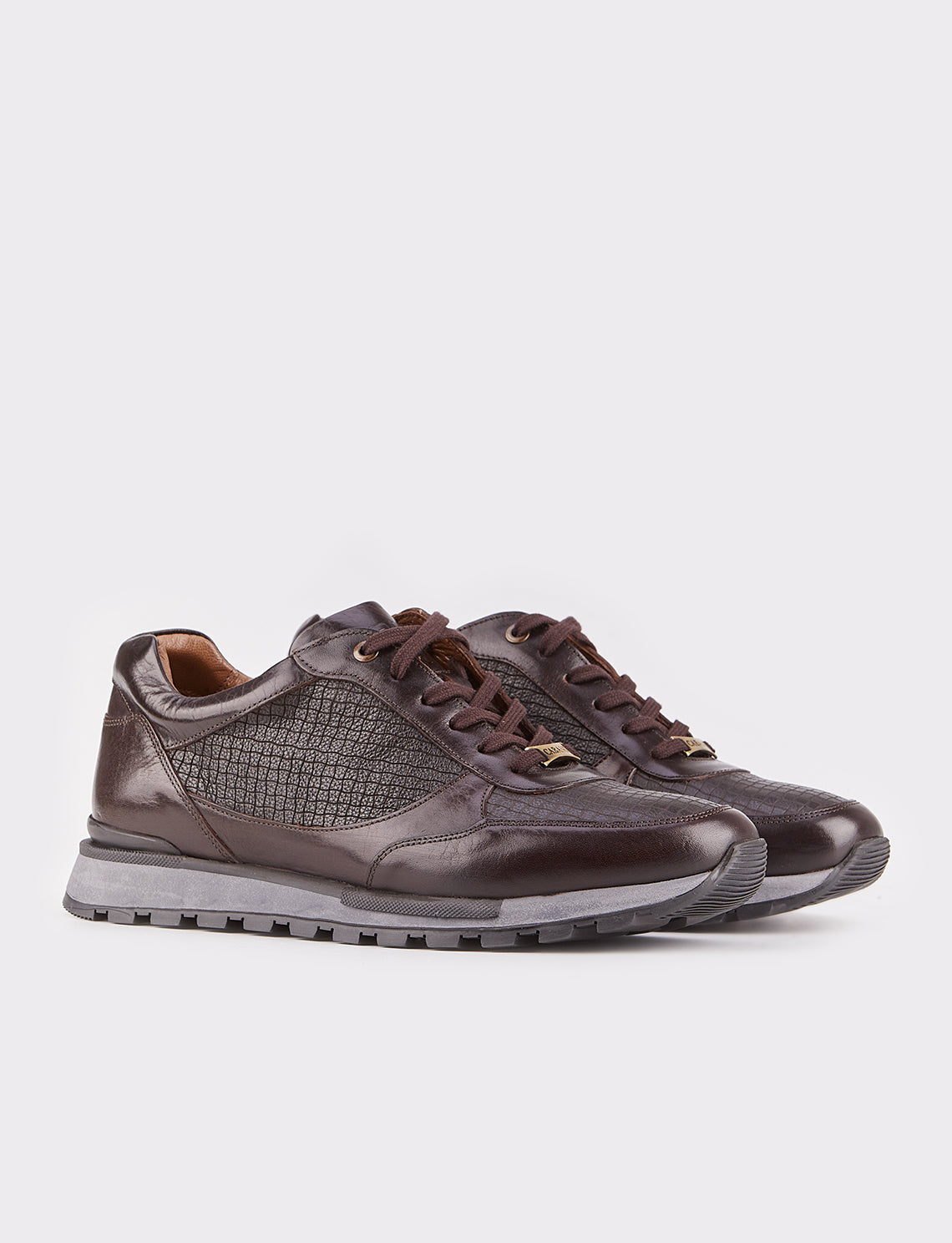 Cabani 460C548 Erkek  sneaker &spor 1017 Kahve Flap-Kahve ufuk kroko